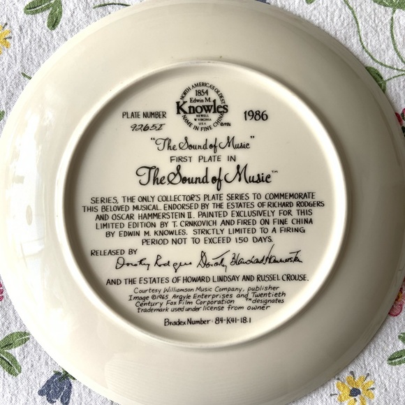 The Sound Of Music Collectors Plate Vintage 1986. - Picture 5 of 15